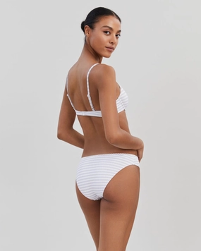 Daphne Ribbed Bikini Bottom Lilac Stripe