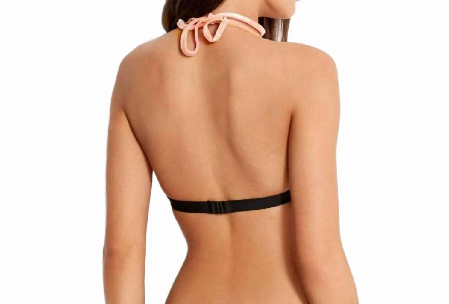 Dawn To Dusk Fixed Tri Bikini Top In Black