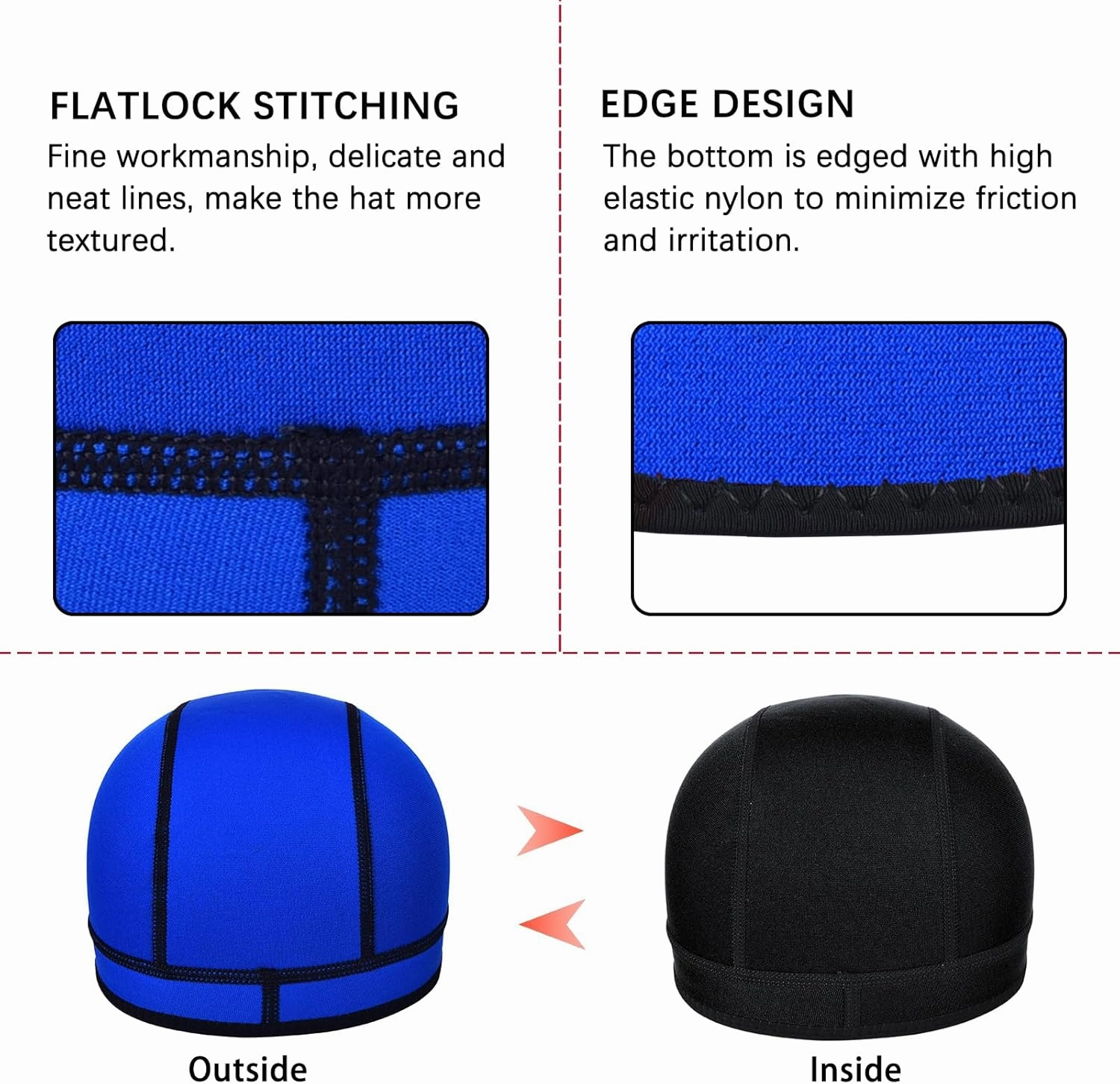 DEHAI Neoprene Diving Hood Wetsuit Swimming Caps for Womens Mens Youth, 2mm 3mm Thermal Water Beanie Hat Keep Long Hair Dry for Curly Locs Braids