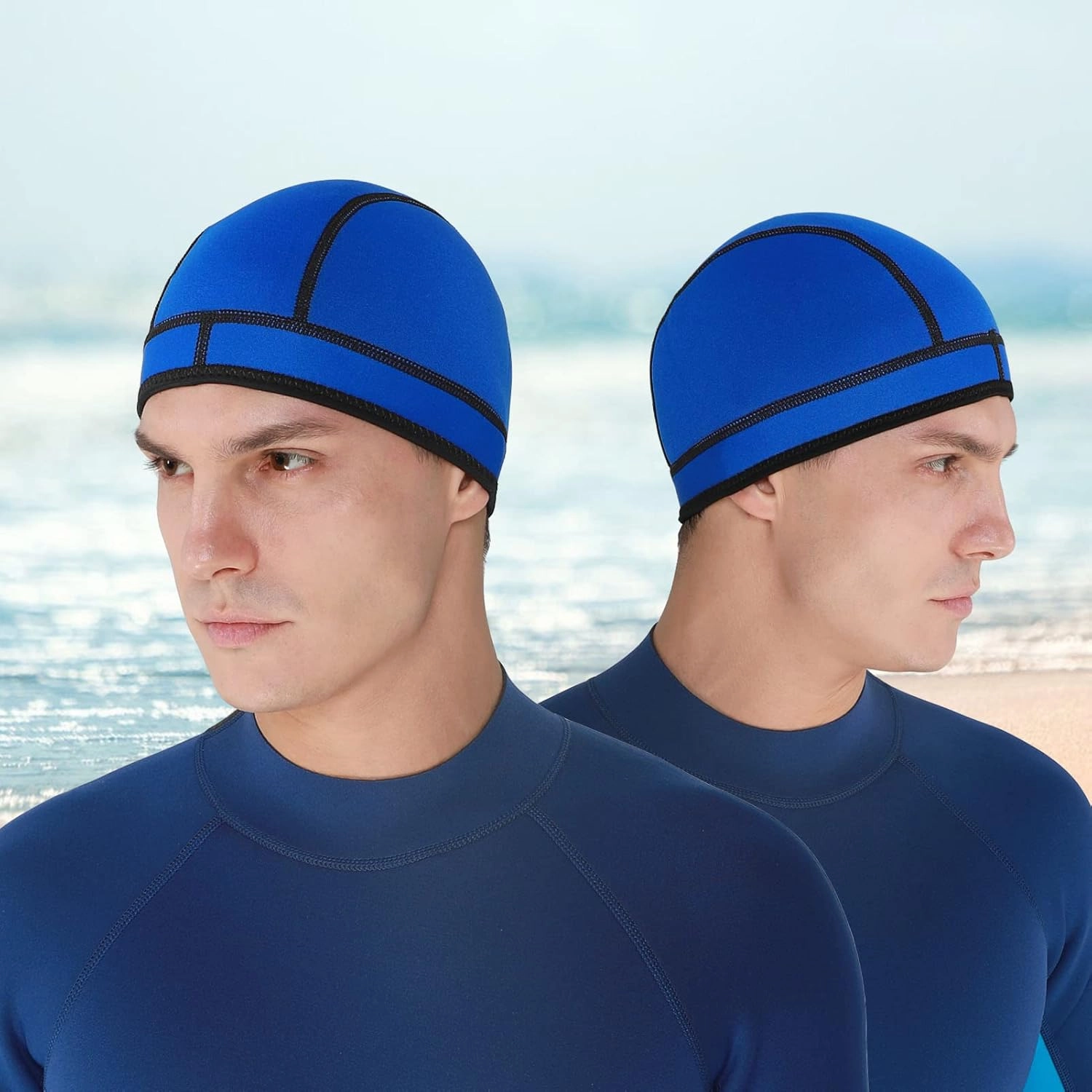 DEHAI Neoprene Diving Hood Wetsuit Swimming Caps for Womens Mens Youth, 2mm 3mm Thermal Water Beanie Hat Keep Long Hair Dry for Curly Locs Braids