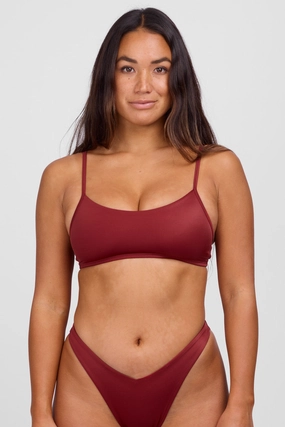 Delphine Bikini Top -  Garnet