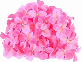 Didiseaon Swim Cap Petal Shower Cap for Women Girls Three-Dimensional Floral Petal Stylish Bathing Hat Retro Handmade Swimming Hat for/Short Hair, Pink