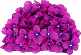 Didiseaon Swim Cap Petal Shower Cap for Women Girls Three-Dimensional Floral Petal Stylish Bathing Hat Retro Handmade Swimming Hat for/Short Hair, Purple