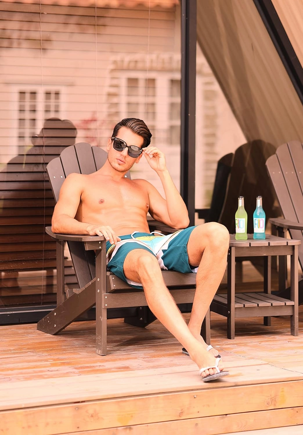 difficort Mens Swim Trunks with Compression Liner Quick Dry Bathing Suits Shorts with Zipper Pockets