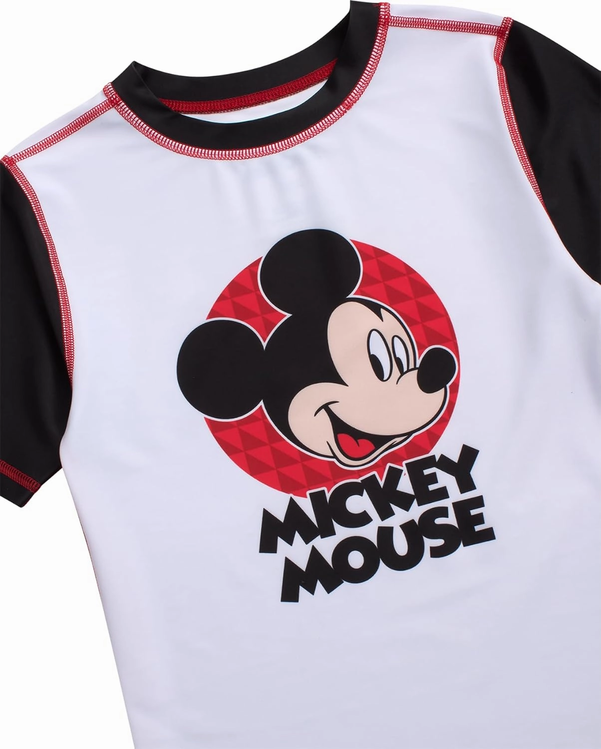 Disney Boys Rash Guard Set - 2 Piece Mickey Mouse, Cars Lighting McQueen, and Buzz Lightyear UP50  Swim Set for Boys (2T-7)
