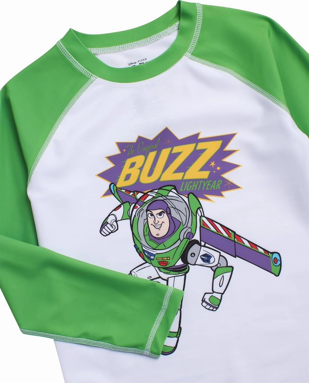 Disney Boys Rash Guard Set - 2 Piece Mickey Mouse, Cars Lighting McQueen, and Buzz Lightyear UP50  Swim Set for Boys (2T-7)