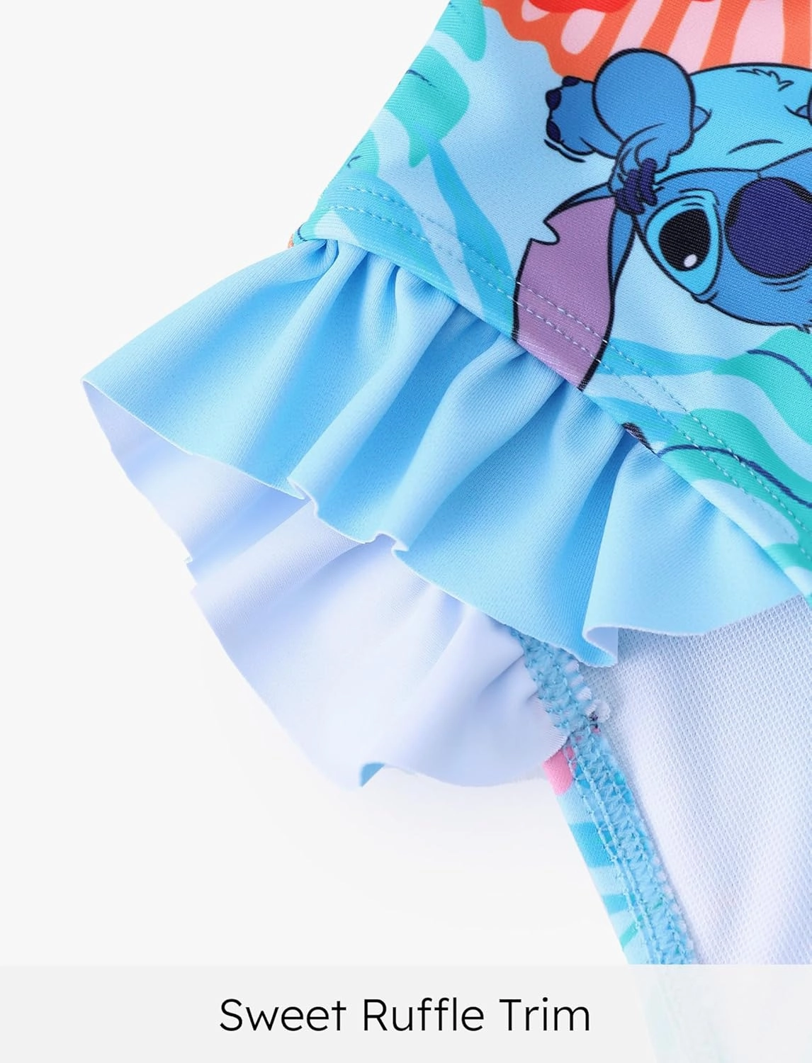 Disney Mickey and Friends Girl Two Piece Long Sleeve Swimsuit Rashguard Bathing Suit