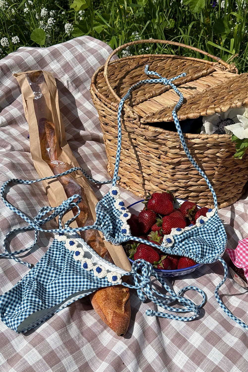 Divine Skimpy String Bikini Bottom - Picnic