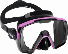 Diving Mask Snorkel Swim Goggles Adult Men Women, Clear Tempered Glass Anti-Fog Swimming Mask Free Diving Scuba Gear