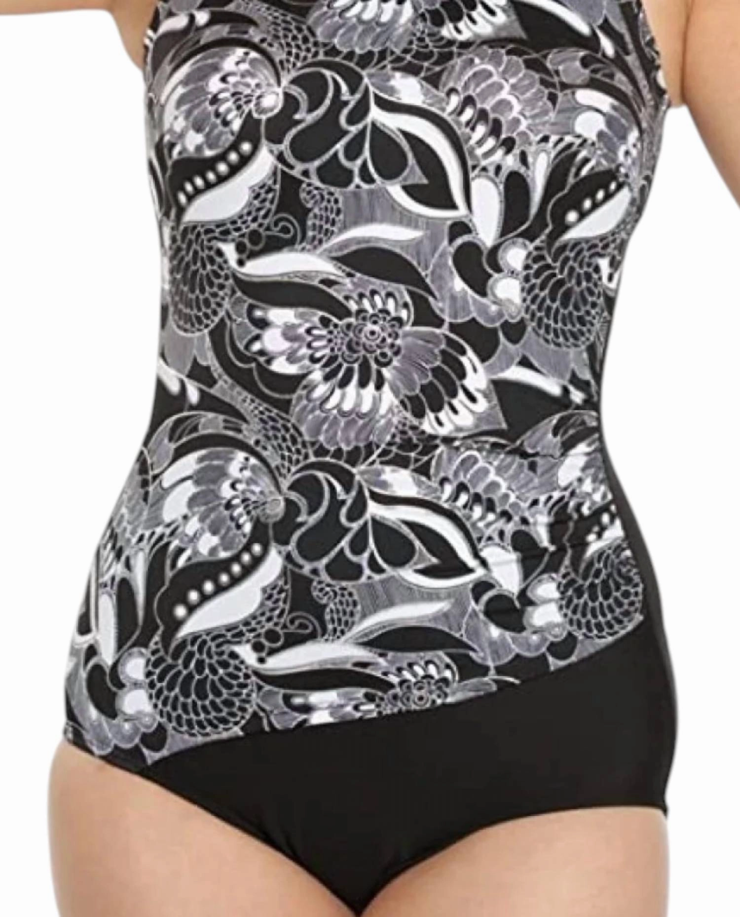 Dominica Printed Drape One Piece Swimsuit In Lif Dominica
