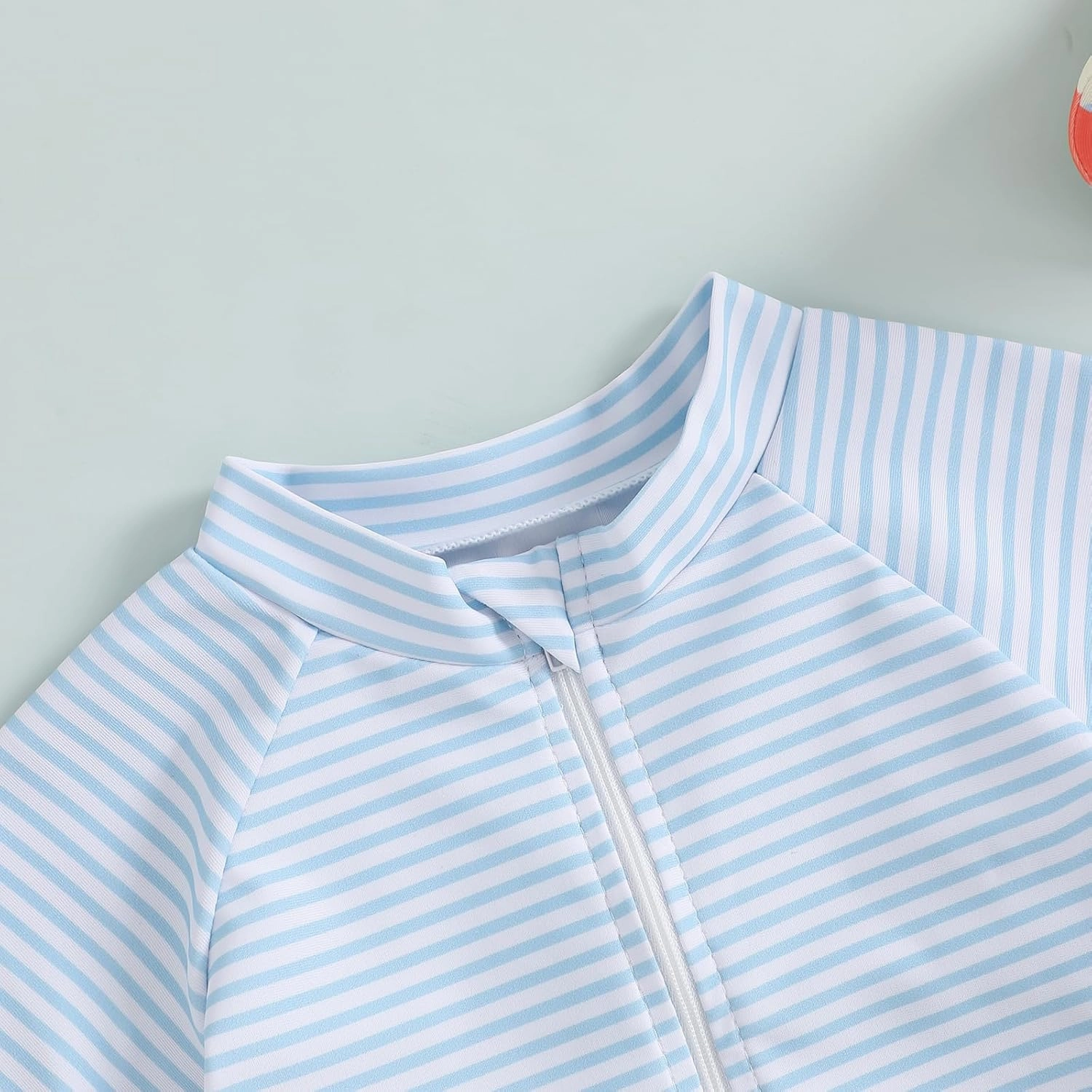 DuAnyozu Baby Boys Swimsuit Long Sleeve Rash Guard Swimwear Baby Boy Swim Trunk with Hat Toddler 4th of July Bathing Suit