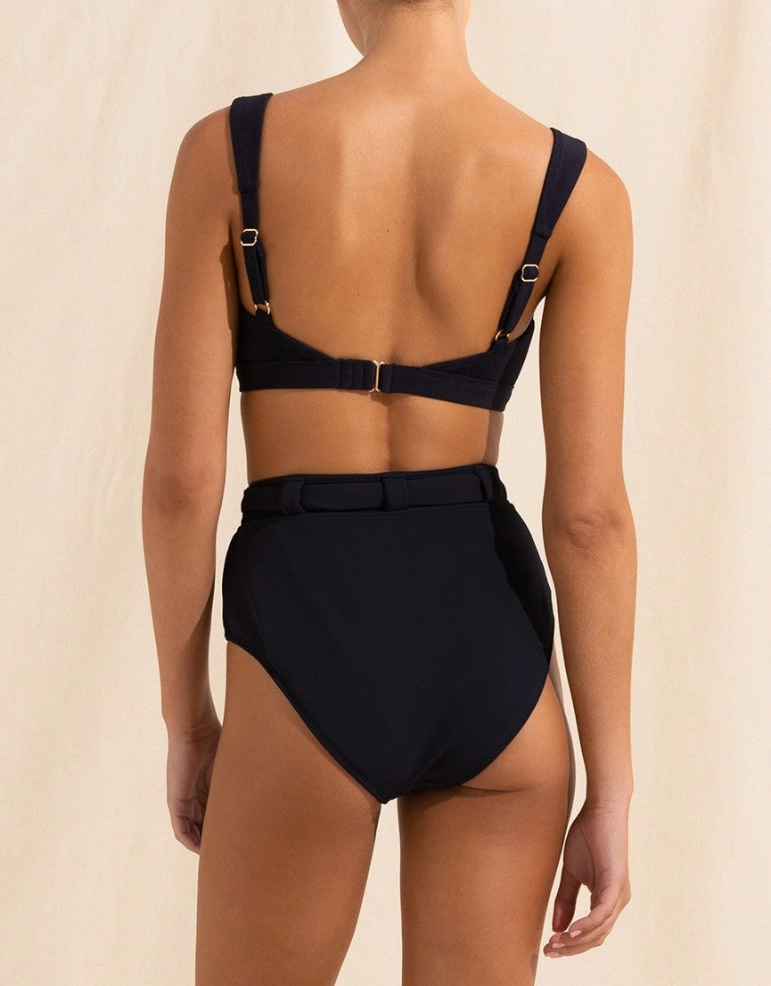 Dusk Forever Crop Bikini Top, Removable Cups