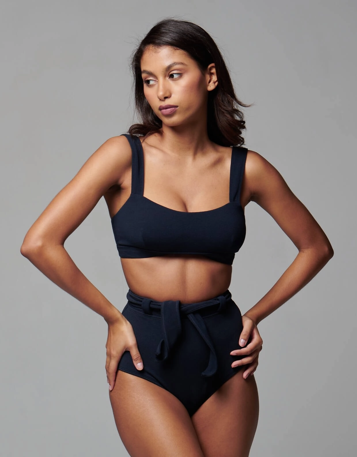 Dusk Forever Crop Bikini Top, Removable Cups