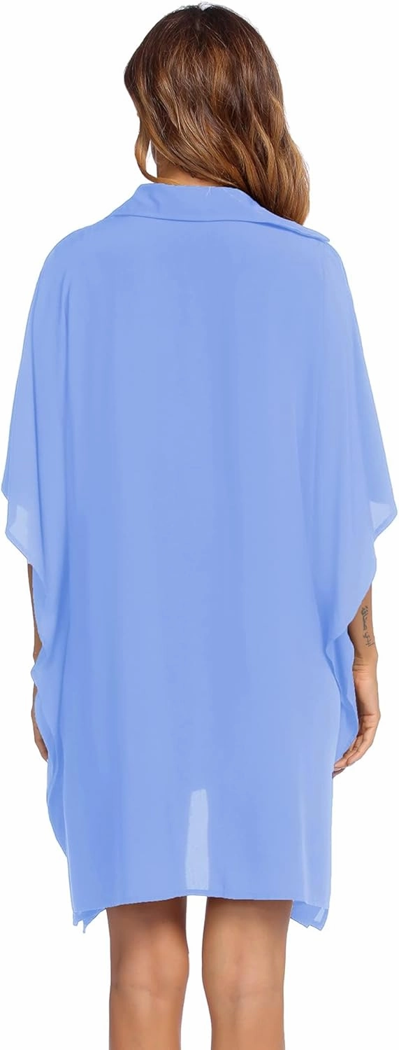 Ekouaer Beach Shirt Coverups for Women Button Down Bathing Suit Coverups for Swimwear