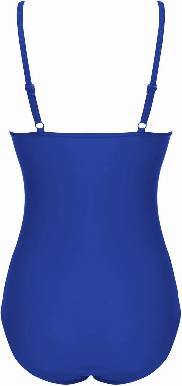 Ekouaer Women's One Piece Swimsuit Ruched Tummy Control Bathing Suits Vintage Retro Push Up Swimwear