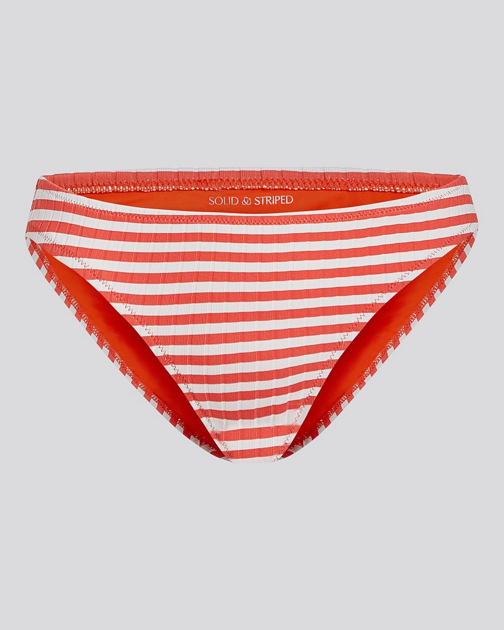 Elle Ribbed Bikini Bottom Lava Stripe