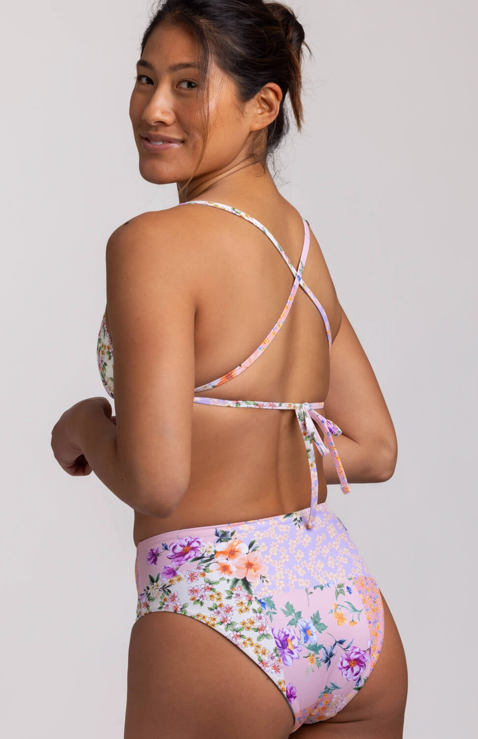 Elzie Bikini Bottom - Cottage Patch