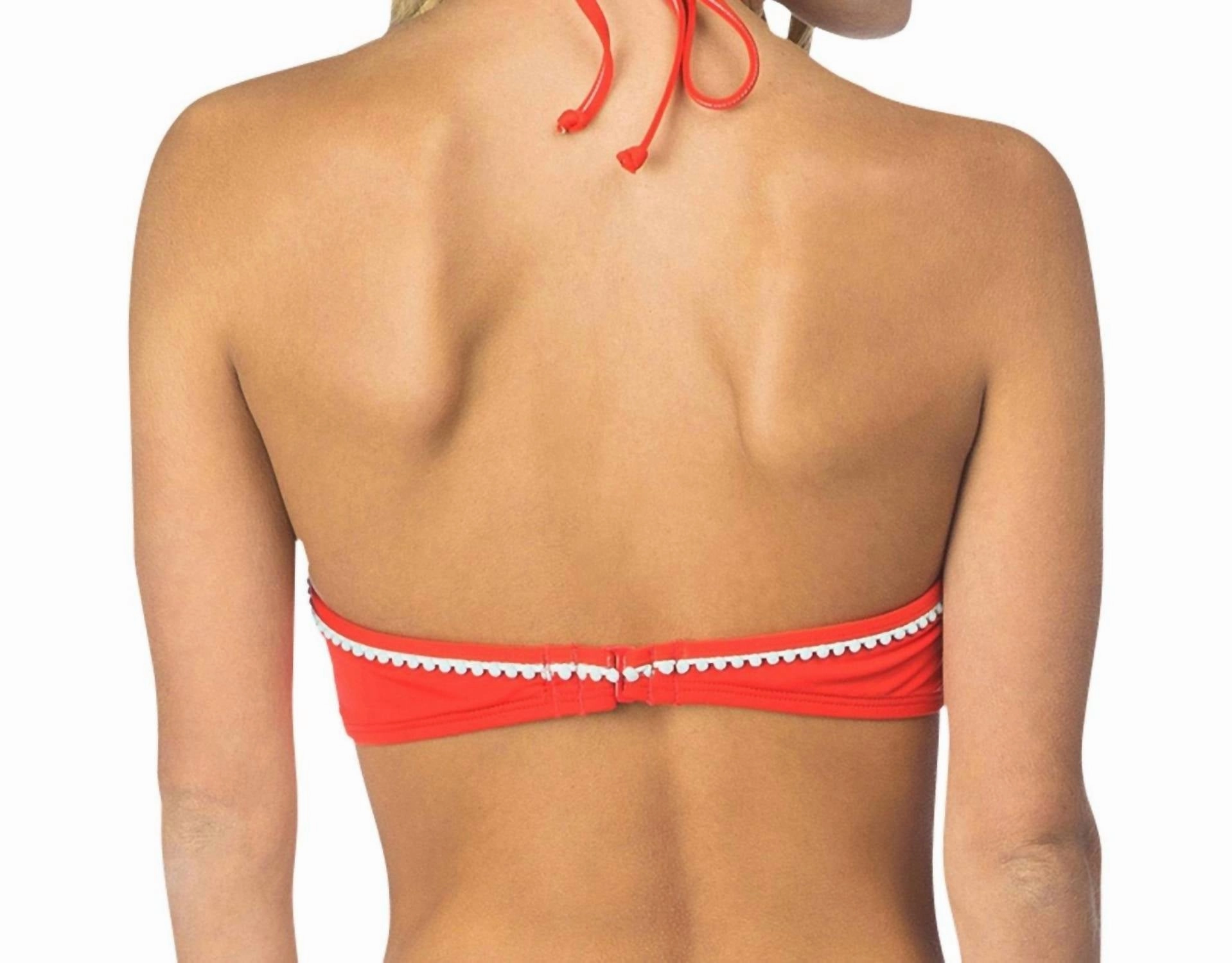 Embroidered Triangle Bikini Top In Bik Bright Eyed Girl