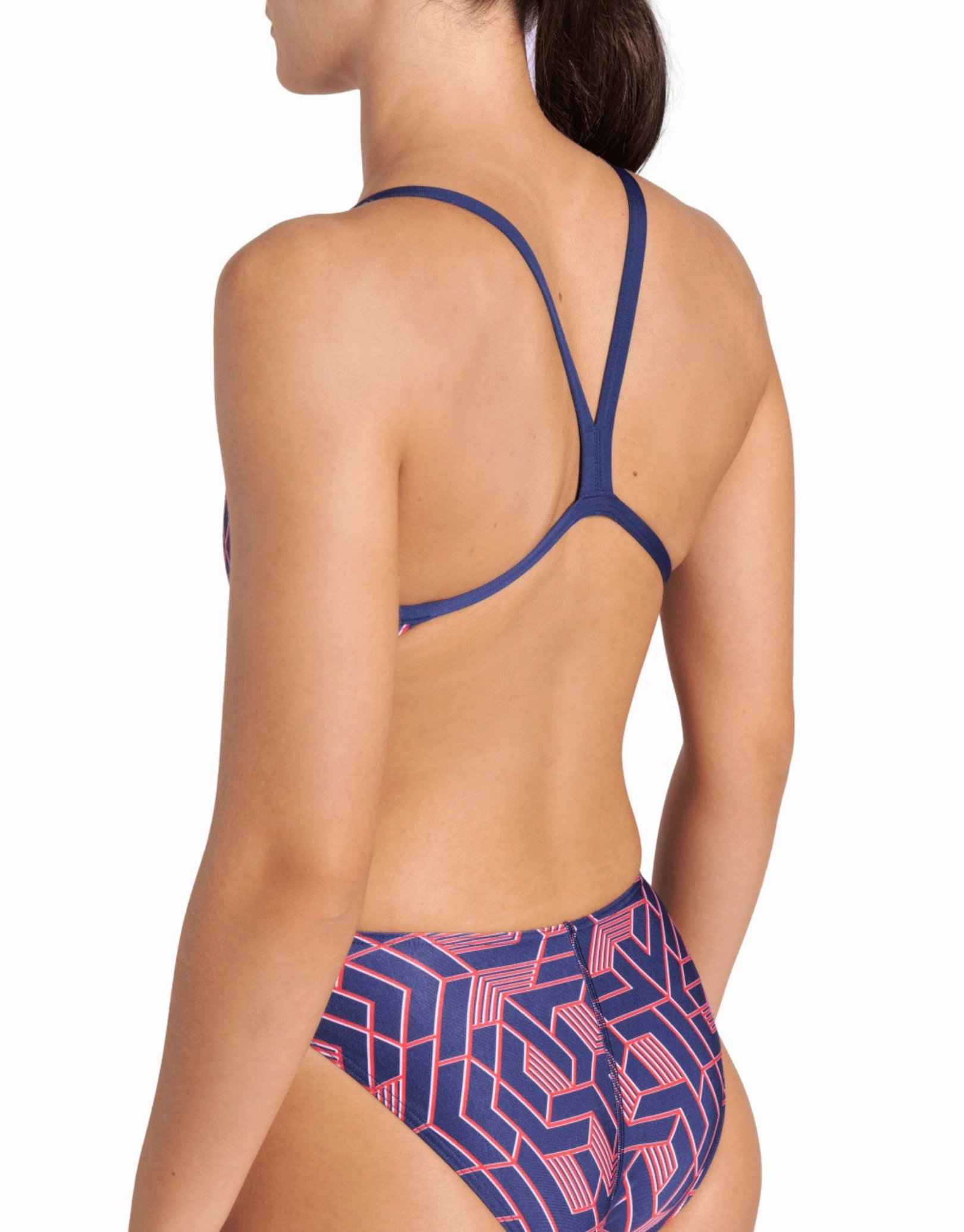 Escape Challenge Back Swimsuit - Navy/Team Red