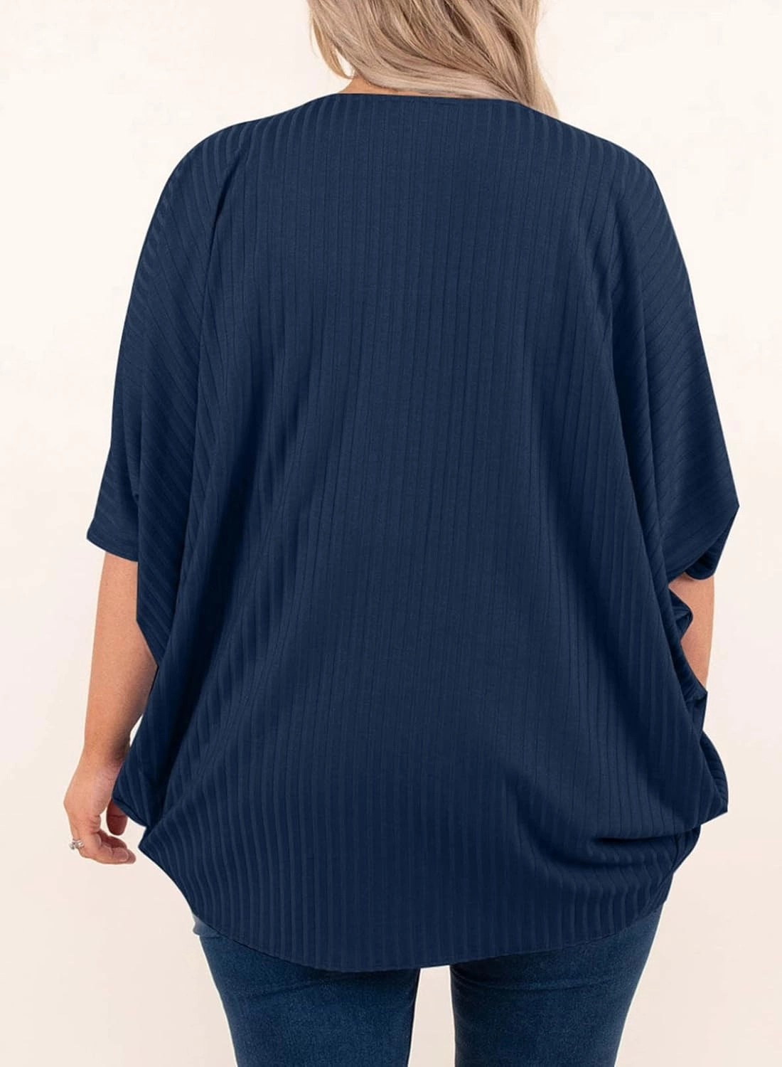 Eytino Womens Plus Size Summer Cardigan Casual Half Sleeve Ruched Open Front Cardigans Tops(1X-5X)