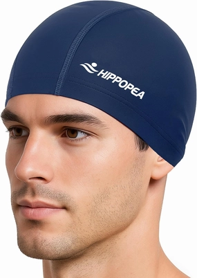 Fabric Swim Cap, High Elasticity Cloth Swimming Cap, Breathable, Lightweight & Comfortable, Fit Both Long Hair and Short Hair for Women Men Boy Girl