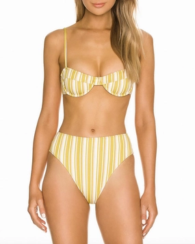 Farrah Bikini Top In Temara Stripe Print