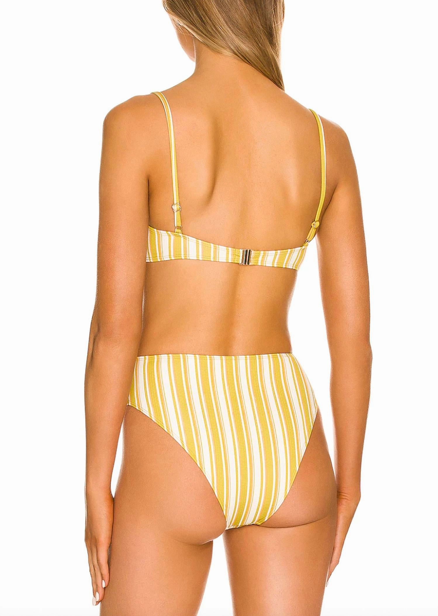 Farrah Bikini Top In Temara Stripe Print