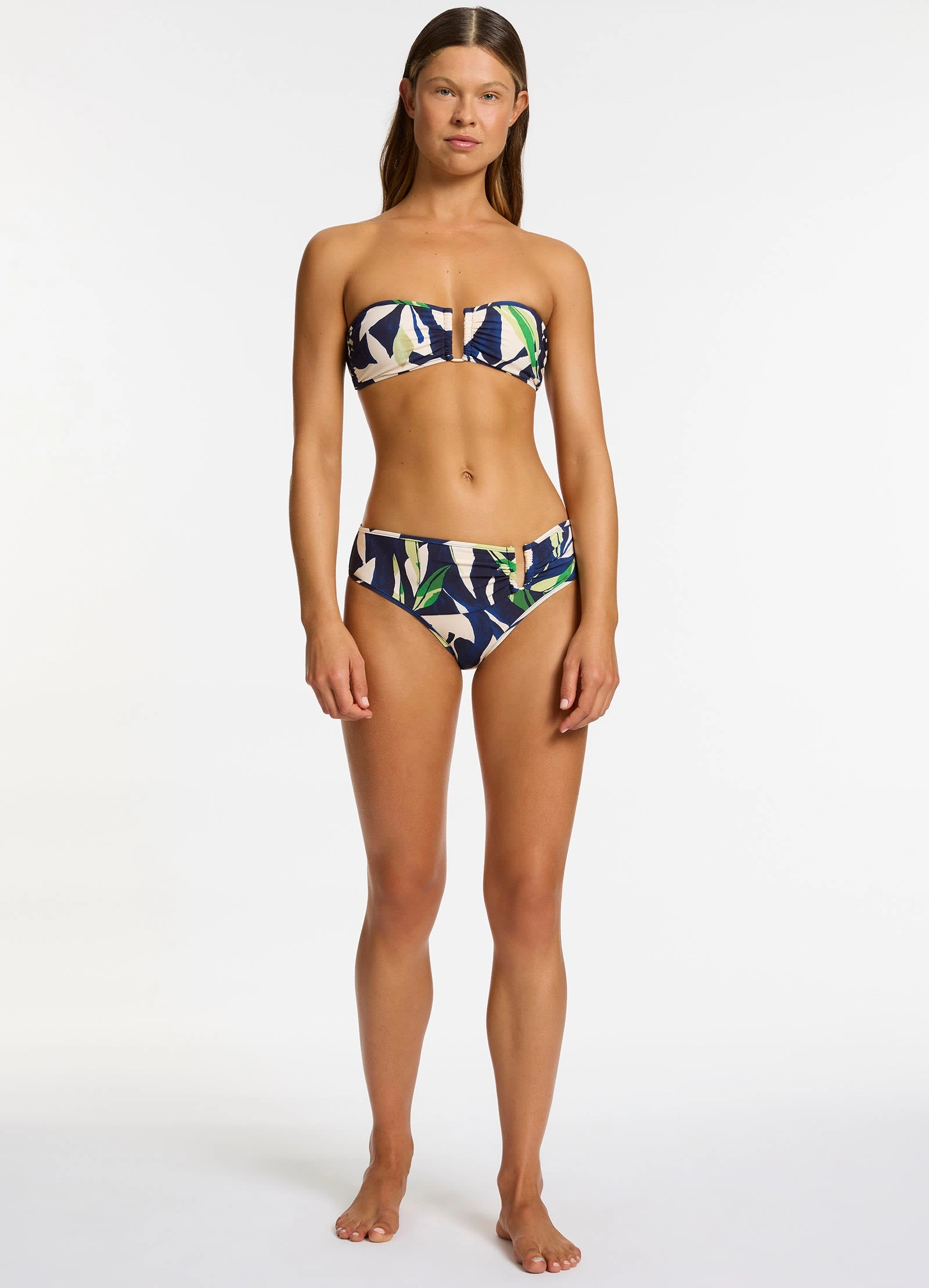 Fauna Bandeau Bikini Top - Ink