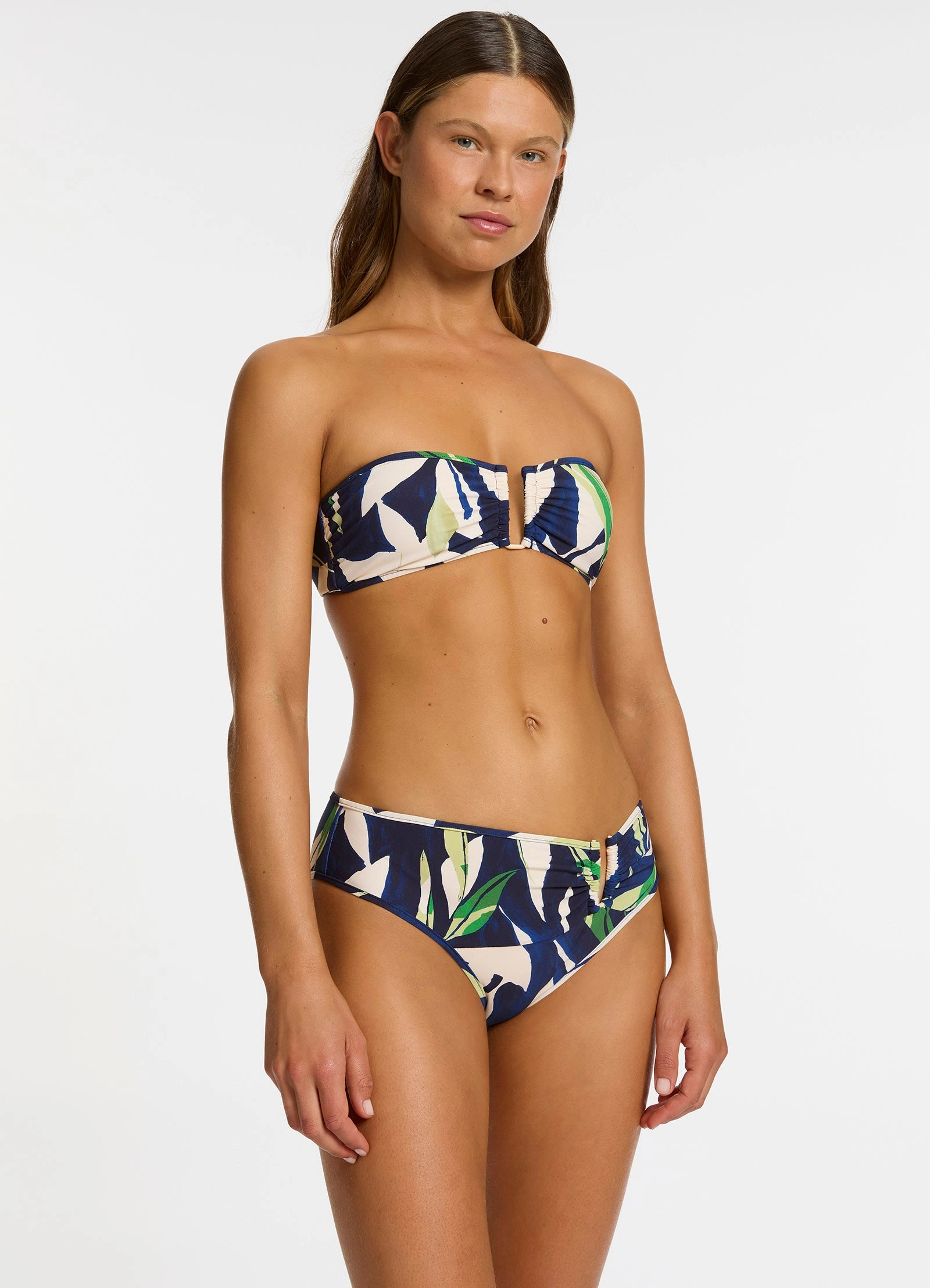 Fauna Bandeau Bikini Top - Ink