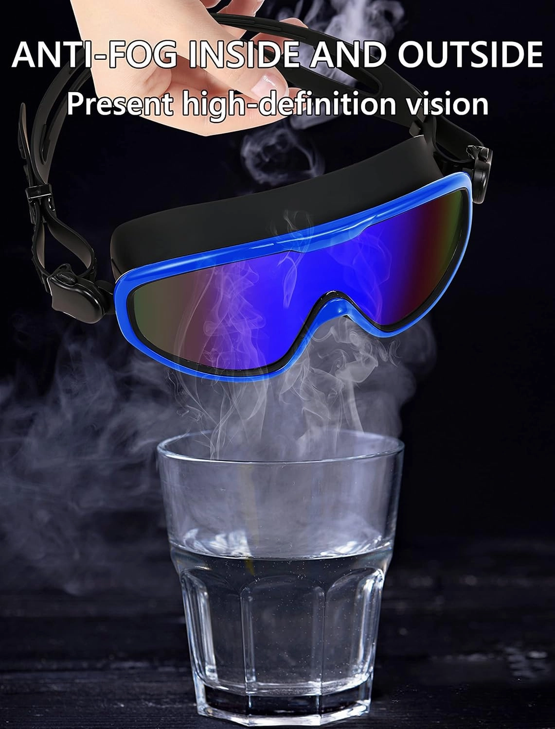 FEISEDY Swim Goggles No Leaking Anti-Fog Pool Goggles Swimming Goggles Adult Men Women Youth, 180 Clear Vision UV400 B2389