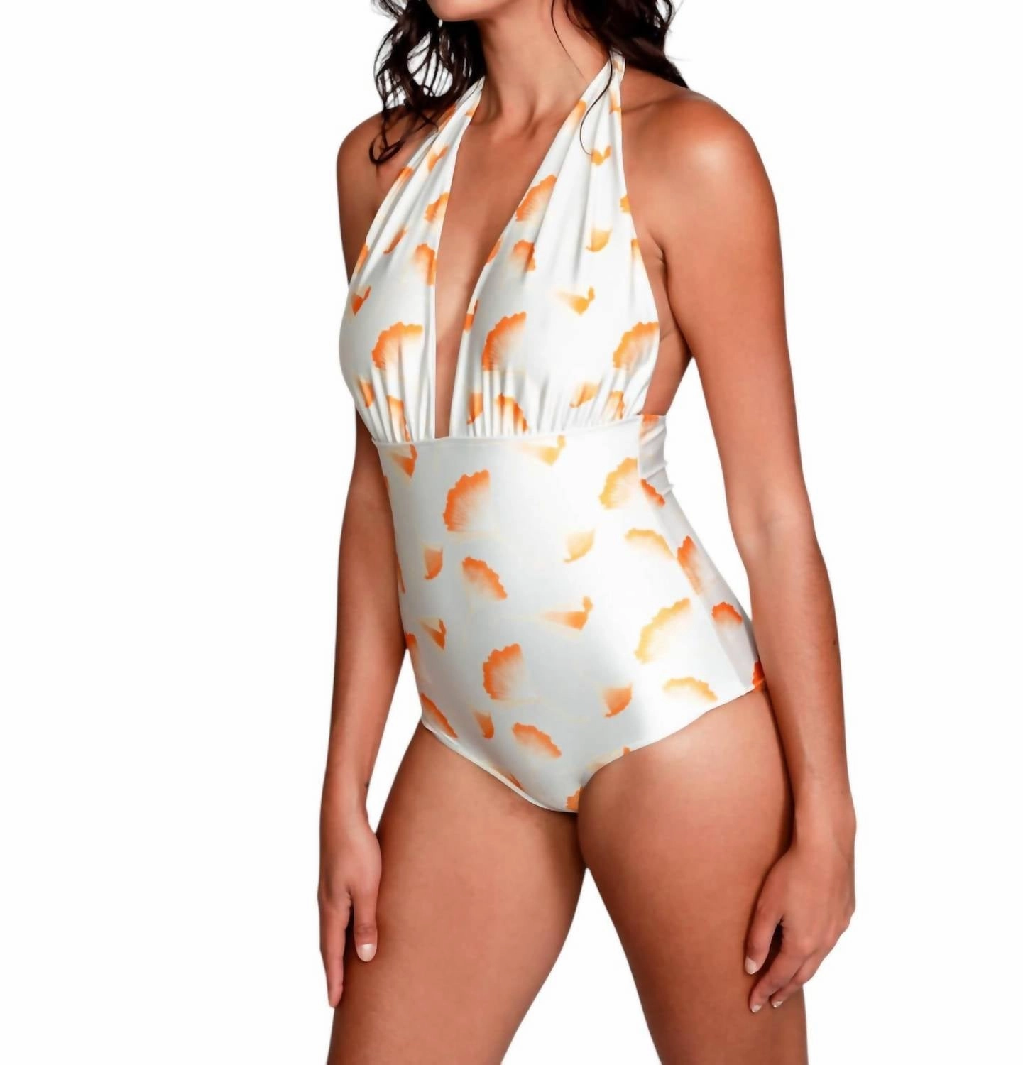 Fernande Halter One Piece Swimsuit In Ginkgo Ivory