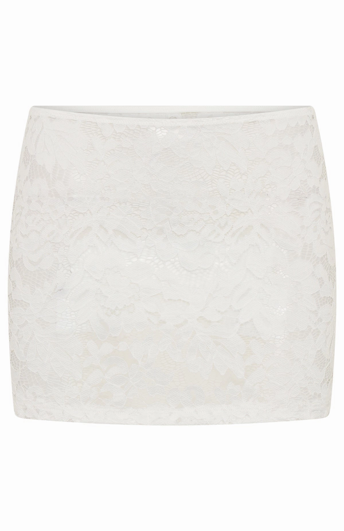 Forbidden Fruit Lace Mini Skirt White
