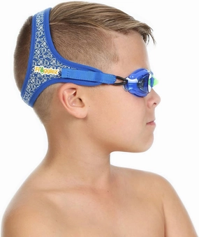 Frogglez Anti-Fog Swimming Goggles for Kids under 10 (Ages 3-10) Recommended by Olympic Swimmers; Premium Pain-Free Strap