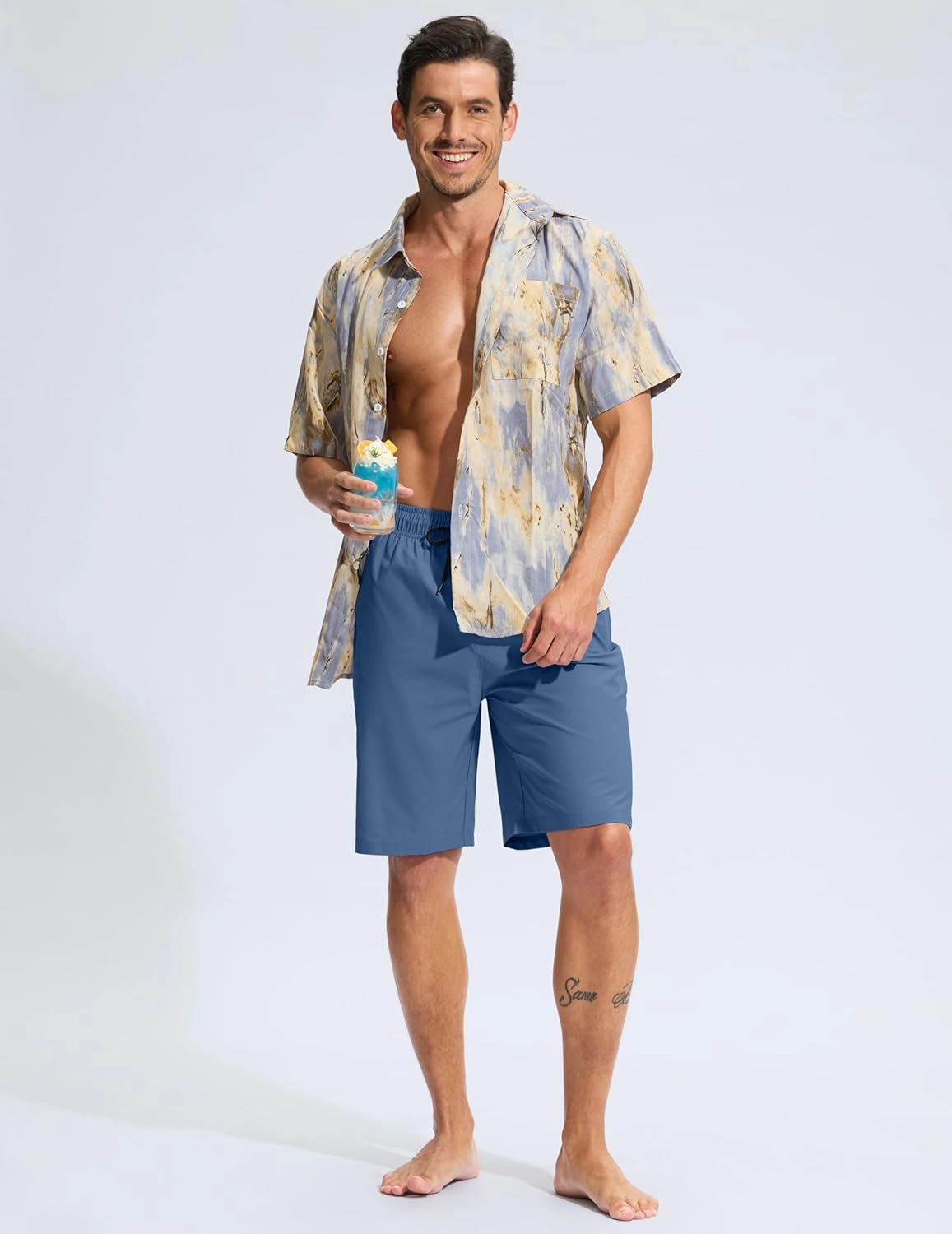G Gradual Men's Swim Trunks 9" Quick Dry Swimming Board Shorts with Zipper Pockets Swimwear Bathing Suit for Men No Liner