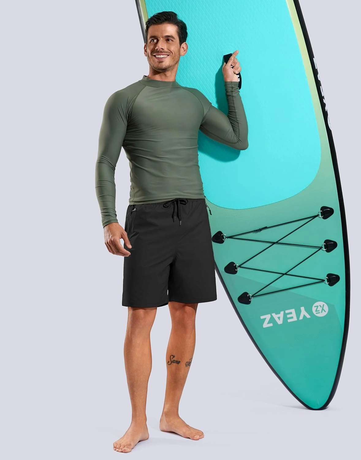 G Gradual Mens Swim Trunks with Compression Liner 7" Quick Dry Board Shorts Swimsuit Bathing Suit for Men with Zipper Pockets