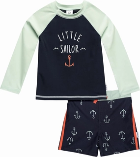 Gerber Baby Boys' Toddler Long Sleeved Rashguard Swim Bathing Suit Set