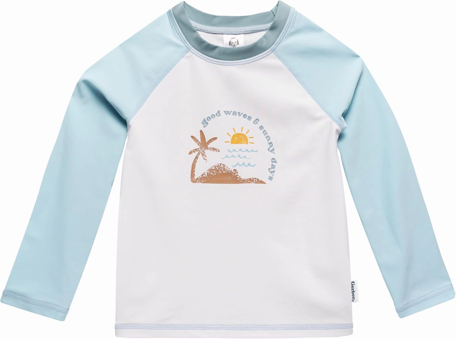 Gerber Baby Boys' Toddler Long Sleeved Rashguard Swim Bathing Suit Set