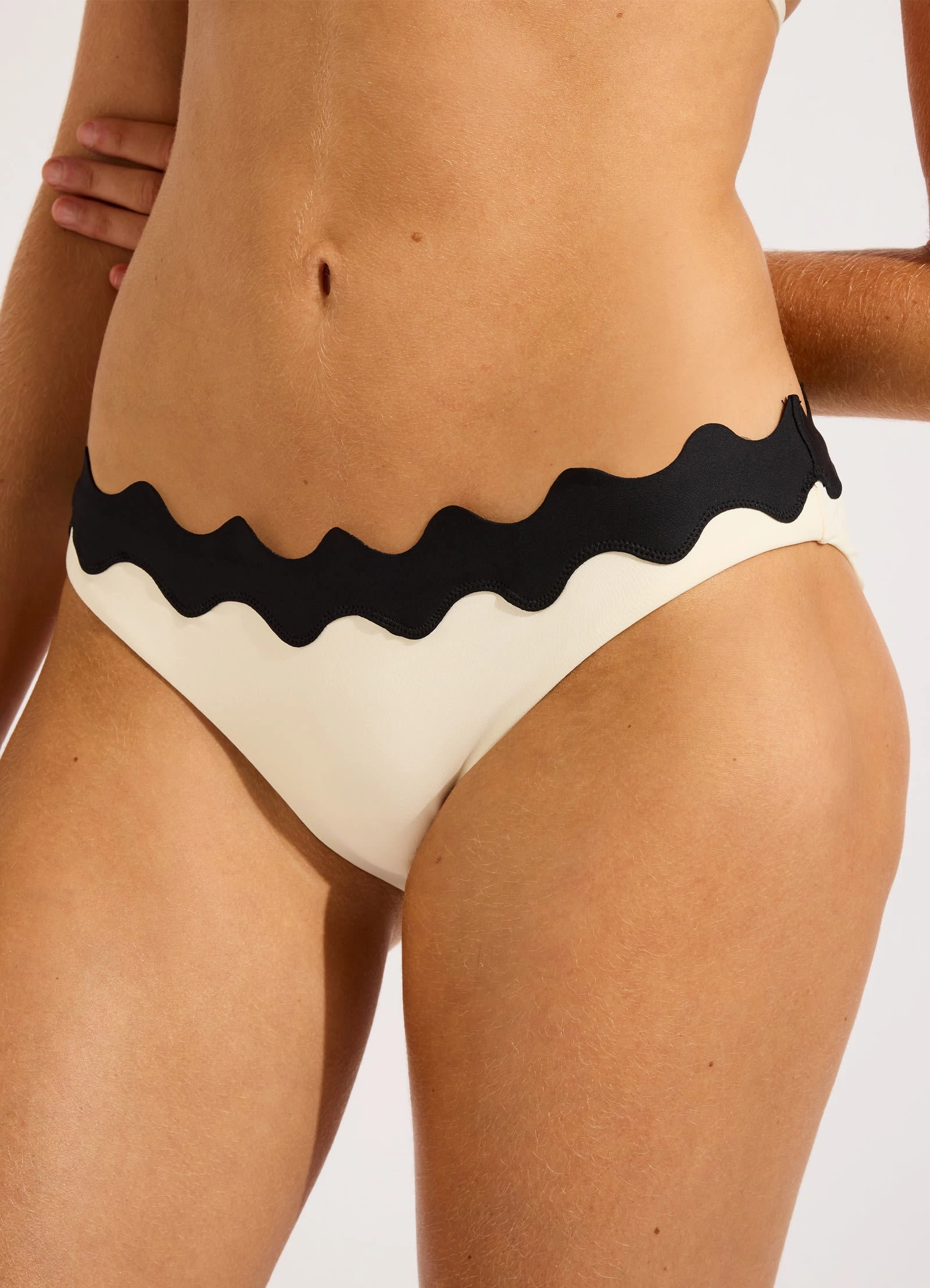 Gia Ric Rac Hipster Bikini Bottom - Ecru
