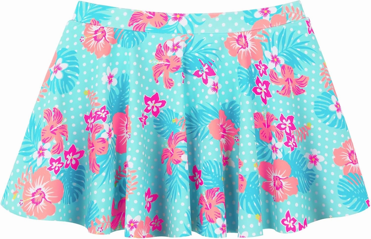 Girls Rash Guard Swimsuits Set 2 Pcs Bathing Suit UPF50  Short Sleeve Kids Beach Swimming Skirts with Shorts Swimwear 3-12Y