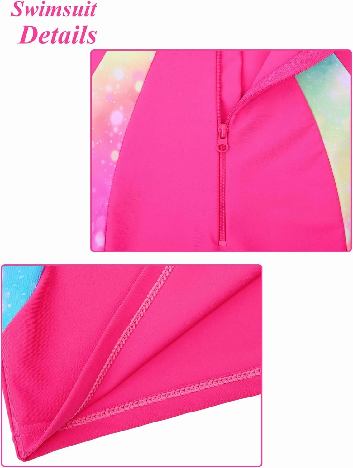Girls Rash Guard Swimsuits Set 2 Pcs Bathing Suit UPF50  Short Sleeve Kids Beach Swimming Skirts with Shorts Swimwear 3-12Y