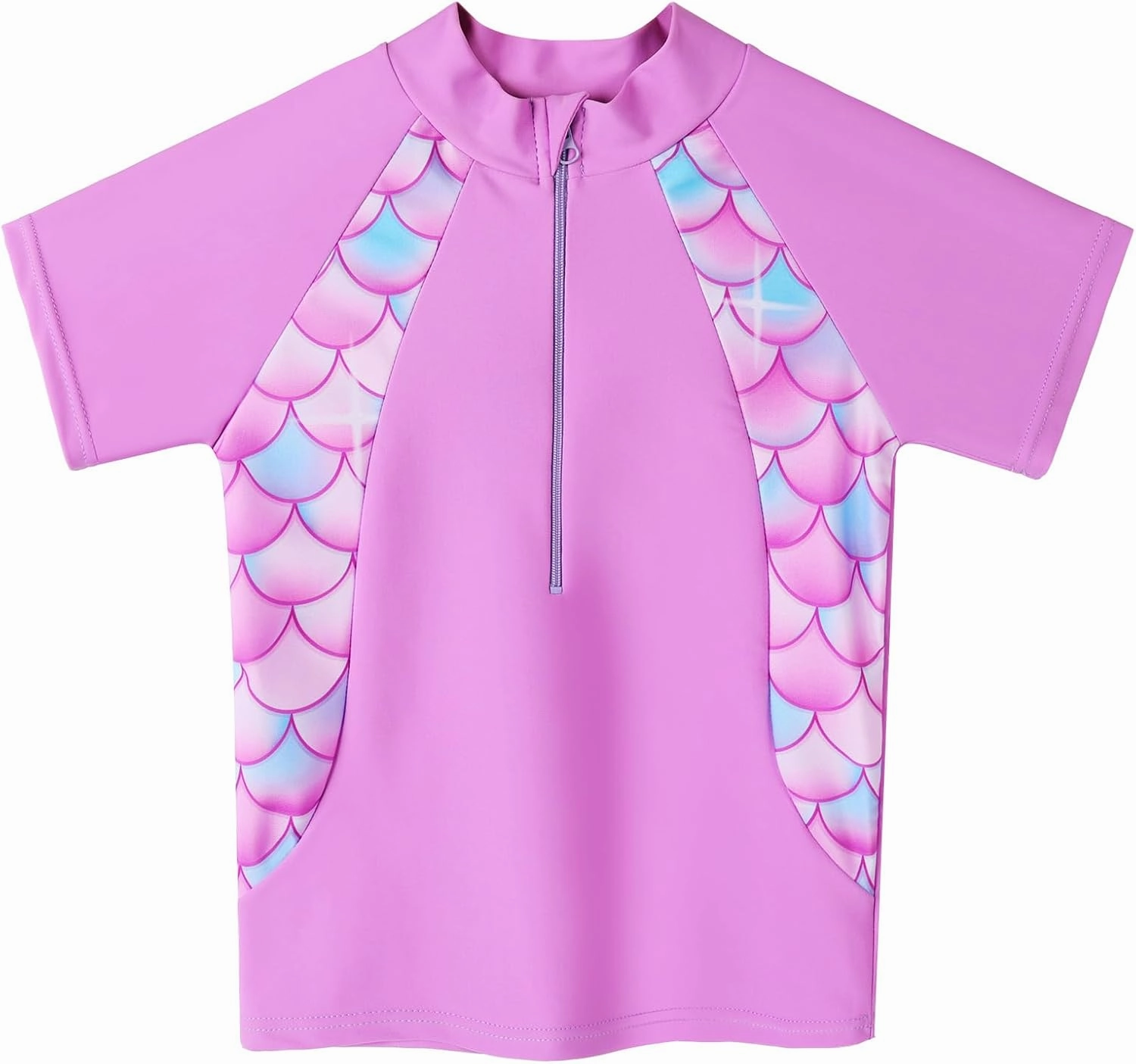 Girls Rash Guard Swimsuits Set 2 Pcs Bathing Suit UPF50  Short Sleeve Kids Beach Swimming Skirts with Shorts Swimwear 3-12Y
