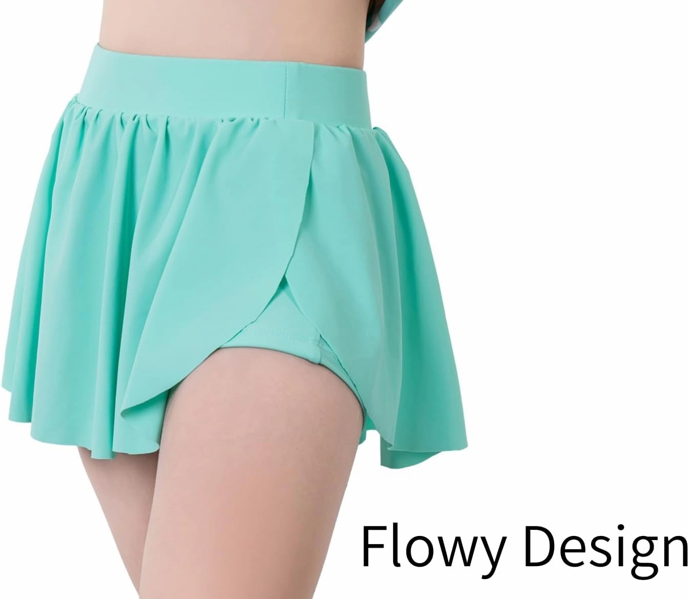 Girls Rashguard Set Flowy Skirt with Butterfly Short Print Short Sleeve Shirt Non-See Through Swimsuit 3-12 Years