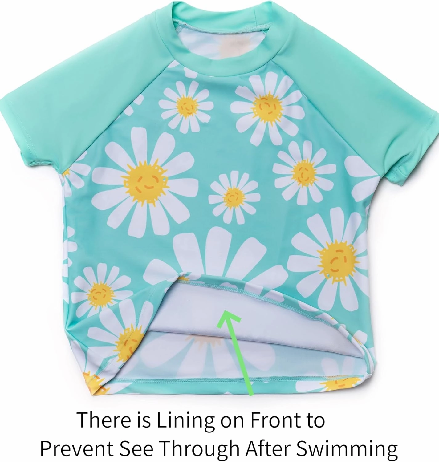 Girls Rashguard Set Flowy Skirt with Butterfly Short Print Short Sleeve Shirt Non-See Through Swimsuit 3-12 Years