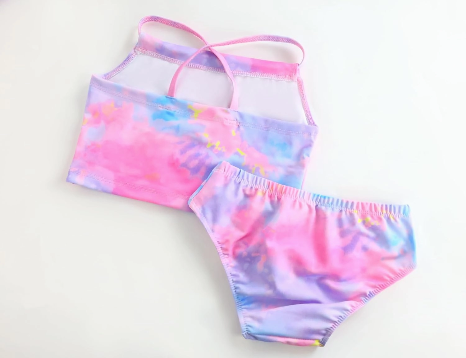 Girls Swimsuit 2-Piece Halter Tankini Set Beach Sport Bathing Suit UPF 50  Swimwear for 3-12 Years Old Kids