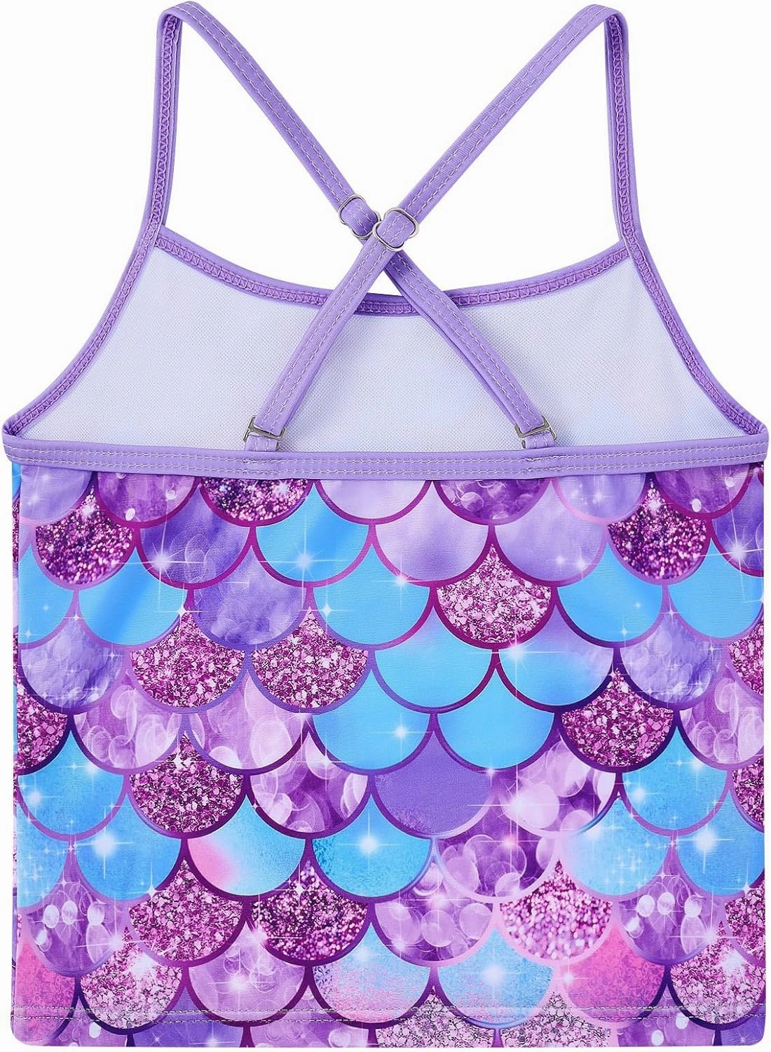Girls Swimsuit 3 Piece Bathing Suit for 3-10 Years Kids Rash Guard Set Long Sleeve Tankini Swimwear