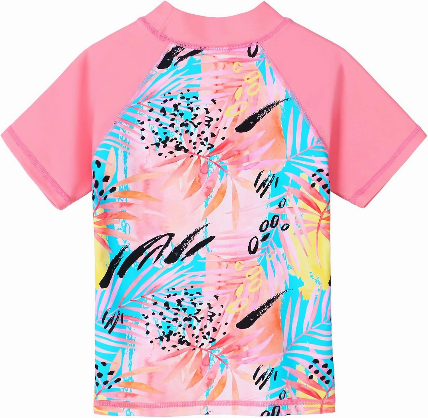 Girls Two Piece Swimsuit Floral UPF 50  Rash Guard Set Kids Beach Swimwear