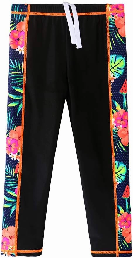 Girls Two Piece Swimsuit Long Sleeve Floral Bathing Suit UPF 50  Summer Beach Swimwear