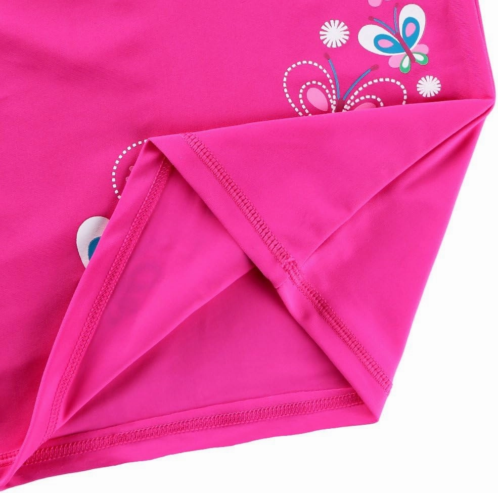 Girls Two Piece Swimsuit Long Sleeve Floral Bathing Suit UPF 50  Summer Beach Swimwear