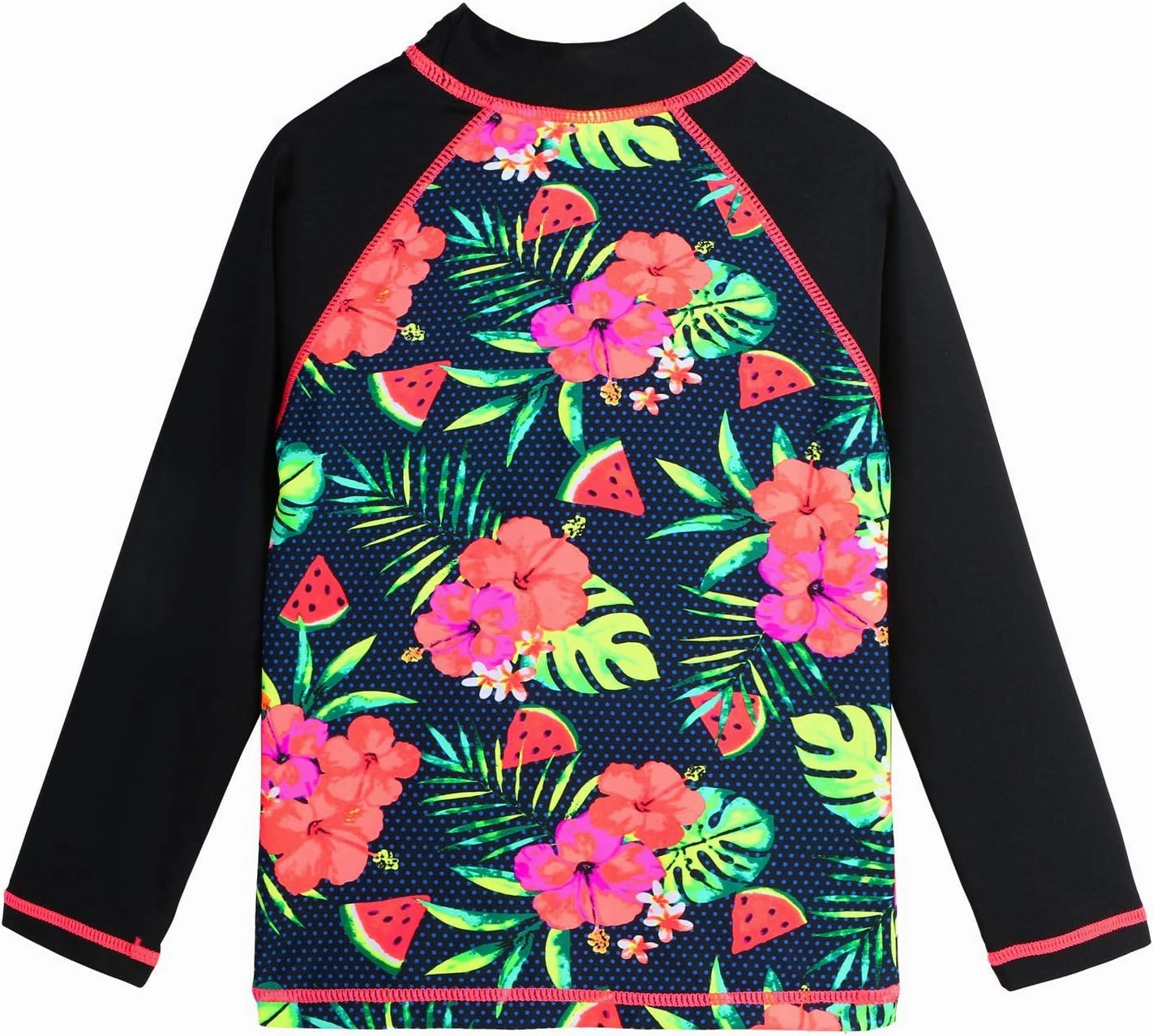 Girls Two Piece Swimsuit Long Sleeve Floral Bathing Suit UPF 50  Summer Beach Swimwear