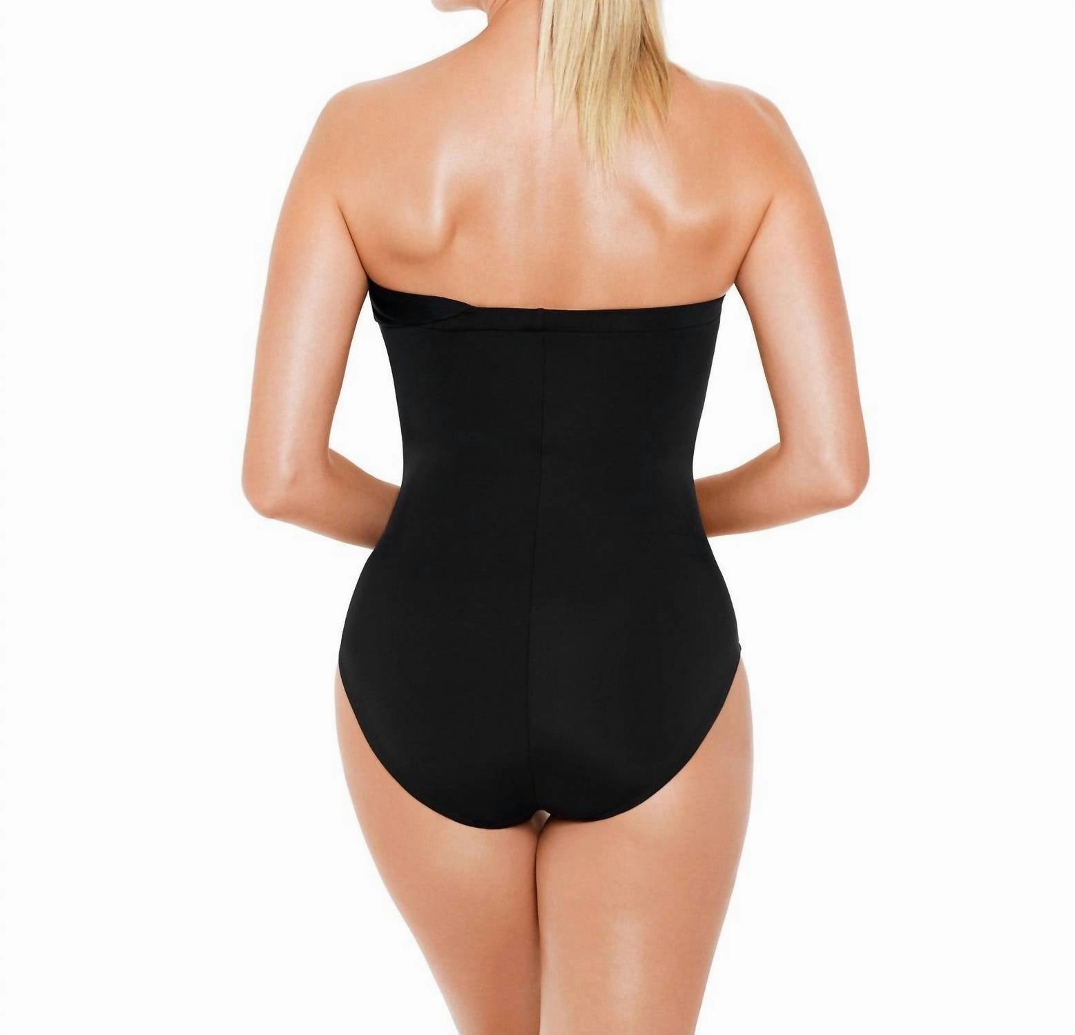 Goddess One Shoulder One Piece Swimsuit In Black